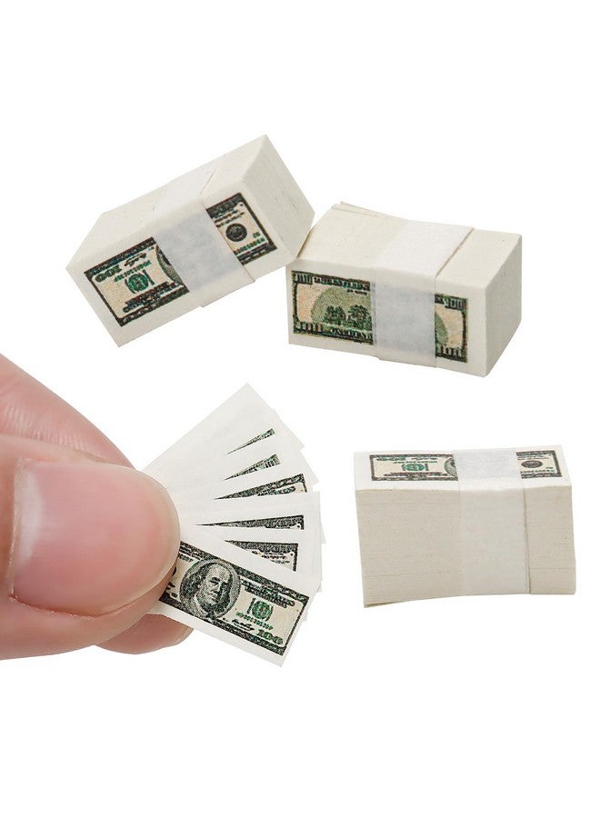 300Pcs Miniature Dollars Fake Money Prop Double Sided Printed 100 Dollar Bills Mini Money