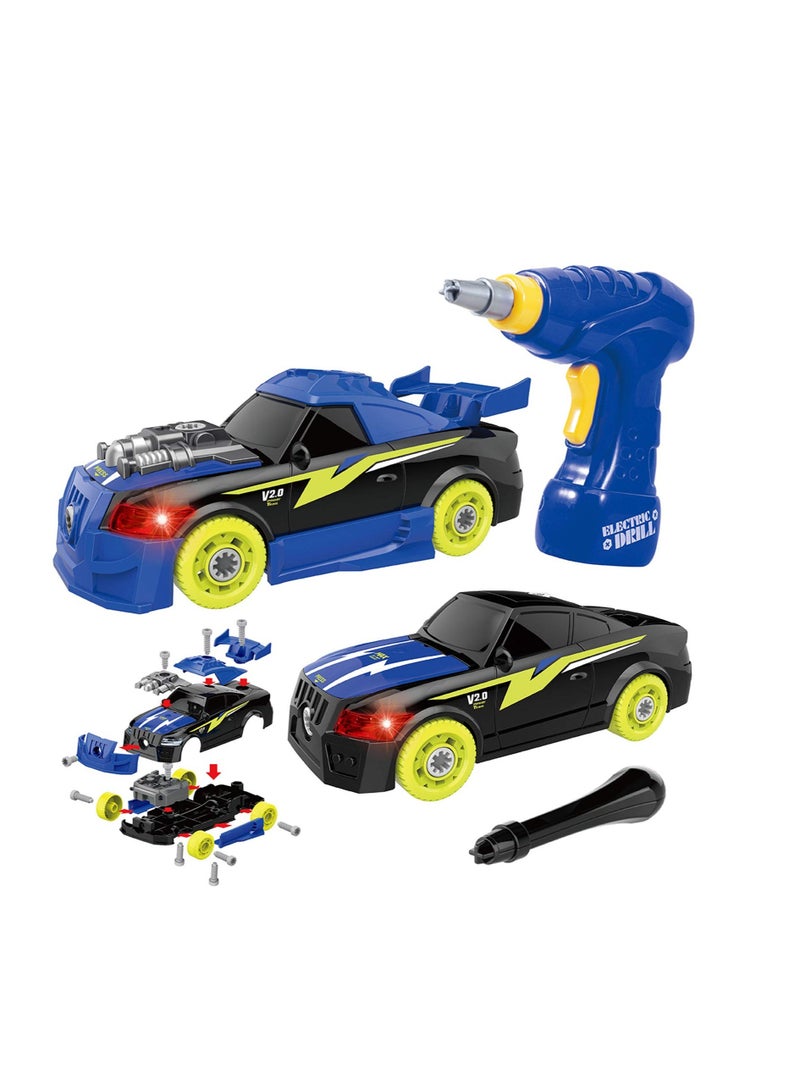 Take Apart Racing Car Kit for Kids, 2 in 1 Construction Toy Set, Perfect Gift for Boys and Girls Aged 3 and Up