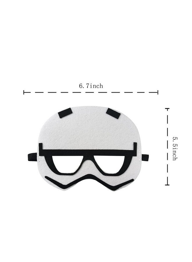 12Pcs Party Masks, Galaxy Wars Theme Party Supplies, Boy And Girl Birthday Party Dress Up Props