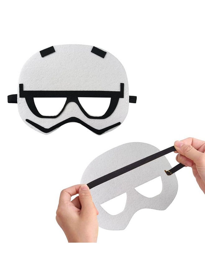 12Pcs Party Masks, Galaxy Wars Theme Party Supplies, Boy And Girl Birthday Party Dress Up Props