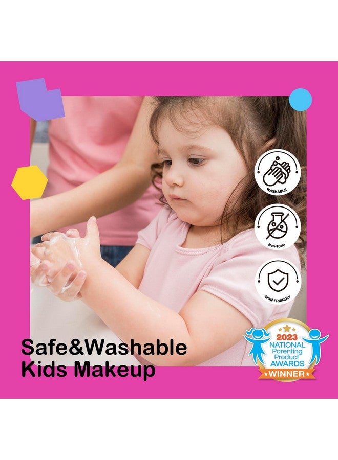 Kids Makeup Kit For Girl,Mermaid Makeup For Kids,Safe& Non-Toxic Make Up For Little Girls Gift Kids Child Toddler Toys For Age 3 4 5 6 7 8 10 Years Old Birthday