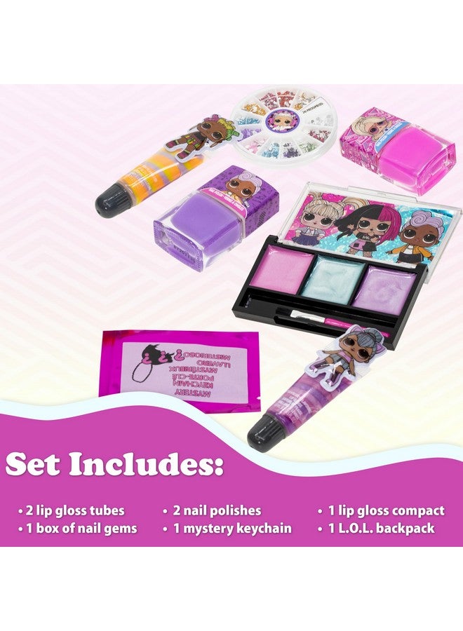 L.O.L. Surprise Backpack Beauty Set For Kids - 11-Piece Makeup Kit Perfect For Parties, Sleepovers, And Makeovers, Ages 3 And Up