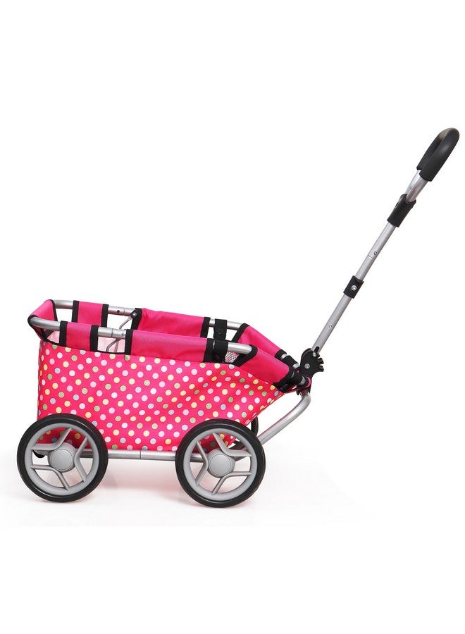 Baby Doll Wagon Toy Wagon For Doll Accessories Toy Wagon For Kids New Year Toys Gift Boys Girls Baby Doll Wagon Toy Storage Wagon Doll Furniture (Polkadot)