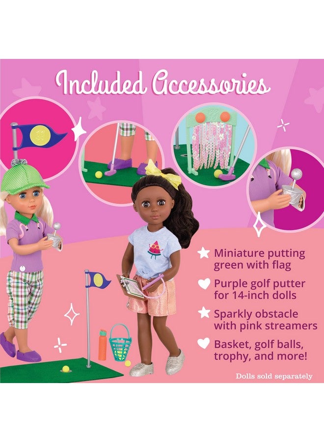 Scores That Shine Mini Golf Set For 14Inch Dolls Toys Clothes & Accessories For Girls 3Yearold & Up