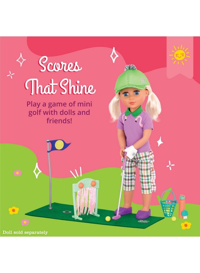 Scores That Shine Mini Golf Set For 14Inch Dolls Toys Clothes & Accessories For Girls 3Yearold & Up