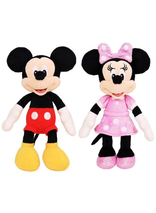 Disney Junior Mickey Mouse And Minnie Mouse Beanbag Plushie 2-Pack Stuffed Animals