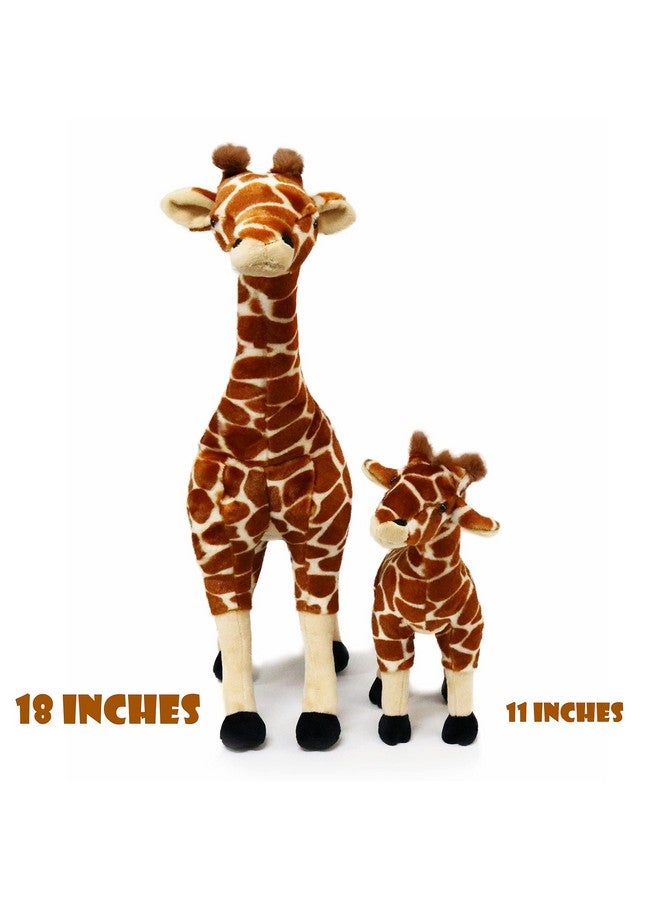 Mom And Baby Stuffed Animals Set Zoo Wild Animals (Giraffe)