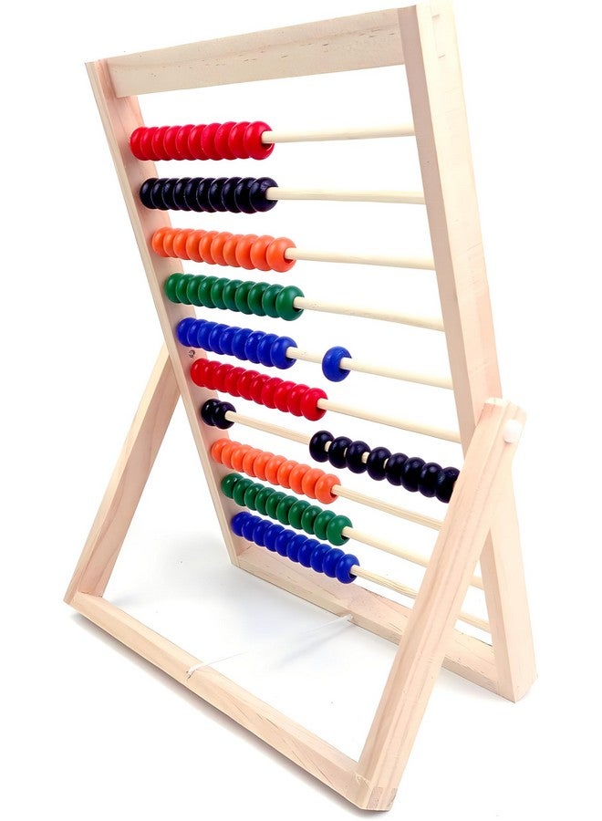 Wooden Counting Number Frame, 10 Rows Abacus For Kids Learning Math (11-1/2-Inch)