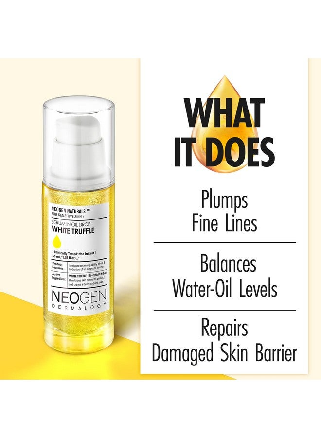 [Kbeauty] Neogen Dermalogy White Truffle Serum In Oil Drop W/ 3 Hyaluronic Acid & Niacinamide Hydrating Face Oil Korean Glass Skin Serum 1.69 Fl Oz