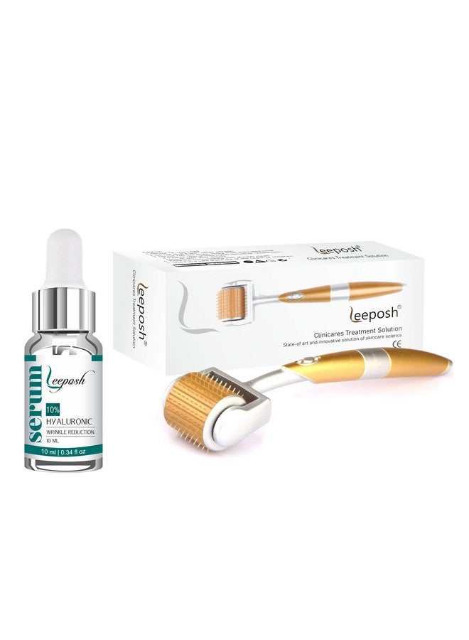 Derma Roller 1.5 Mm With Pure Hyaluronic Acid 10% Mesotherapy Serum Dermaroller Serum Treating Acne Scars Skin Hair Loss Wrinkles Scars Strechmarks