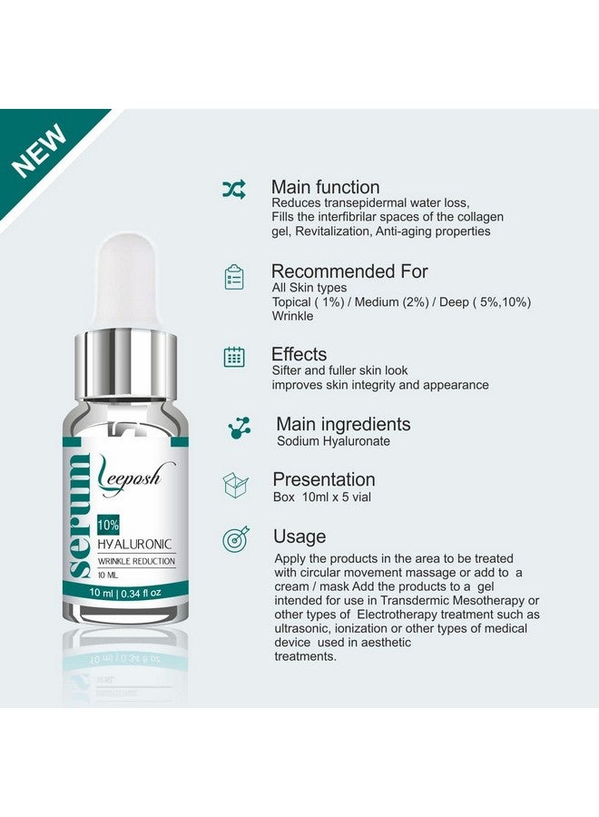 Derma Roller 1.5 Mm With Pure Hyaluronic Acid 10% Mesotherapy Serum Dermaroller Serum Treating Acne Scars Skin Hair Loss Wrinkles Scars Strechmarks