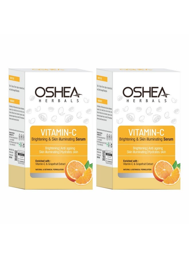 Herbals Brightening & Skin Illuminating Face Serum For Normal Skin Type | Hydrates & Anti Ageing | Enriched With Vitamin C & Grapefruit Extract 30Ml (Pack Of 2)
