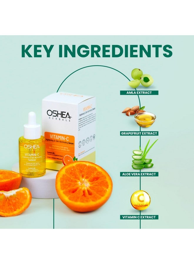 Herbals Brightening & Skin Illuminating Face Serum For Normal Skin Type | Hydrates & Anti Ageing | Enriched With Vitamin C & Grapefruit Extract 30Ml (Pack Of 2)