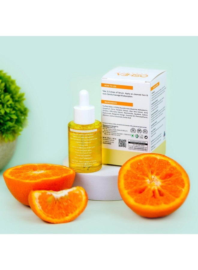 Herbals Brightening & Skin Illuminating Face Serum For Normal Skin Type | Hydrates & Anti Ageing | Enriched With Vitamin C & Grapefruit Extract 30Ml (Pack Of 2)