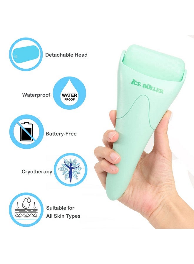 Ice Roller For Face And Body Massage Facial Roller Skin Care Tool For Reduce Wrinkles And Puffiness Migraine Pain Relief And Skin Tighten Cold Therapy For Cooling And Calming(Green)