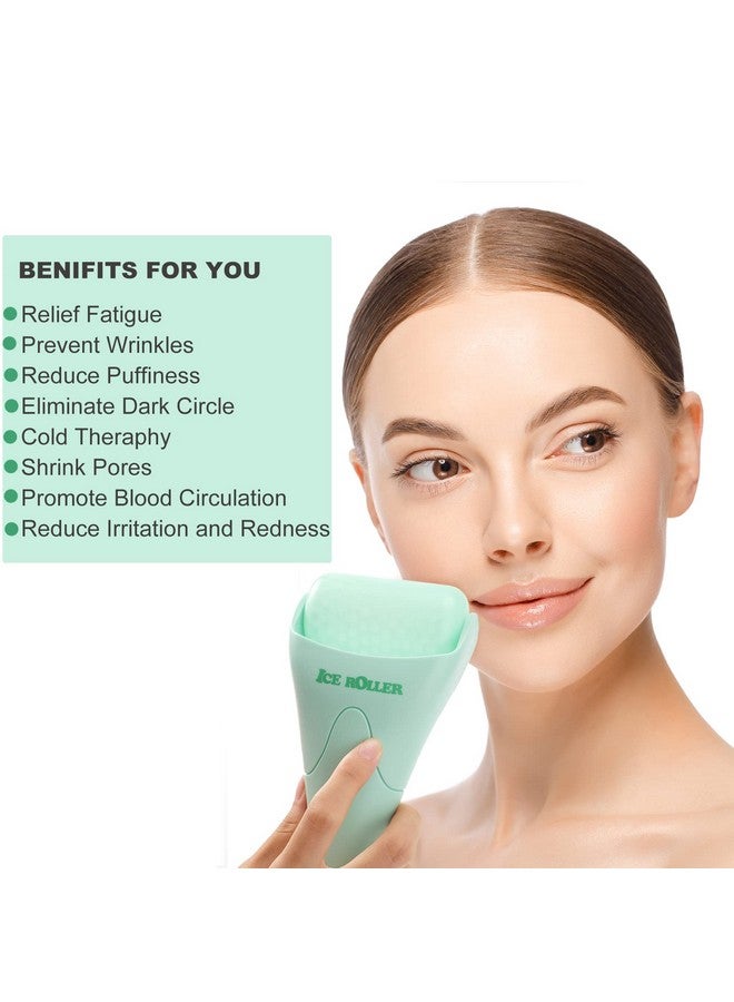 Ice Roller For Face And Body Massage Facial Roller Skin Care Tool For Reduce Wrinkles And Puffiness Migraine Pain Relief And Skin Tighten Cold Therapy For Cooling And Calming(Green)