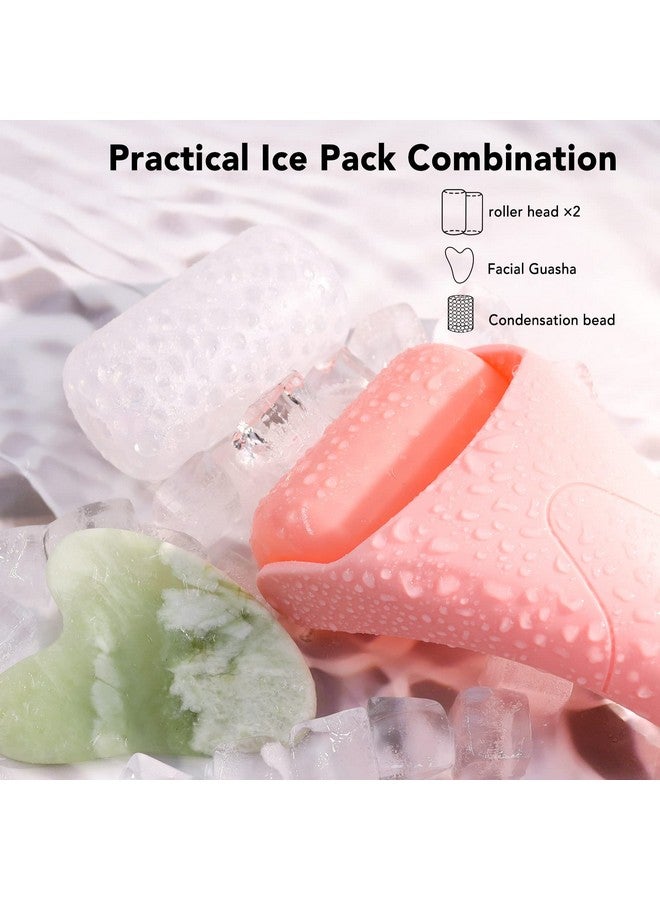 Ice Roller For Face With 2 Rollers And Gua Sha Facial Tools Face Roller For Self Care Guasha Tool For Face Puffiness Relief Skin Care Gift For Men/Woman Mother'S Day Gift