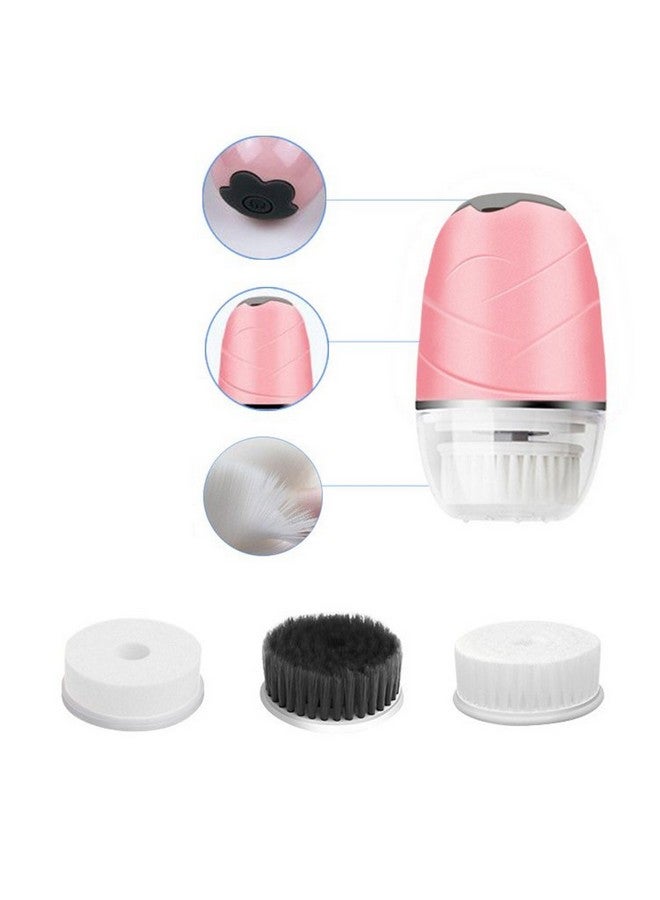 Facial Cleansing Brush 3 Kinds Of Waterproof Facial Brush Head Replacement, Rechargeable Cleansing Brush For Facial Exfoliation, Blackhead, Deep Makeup Removal, Vibrating For Deep Cleansing.