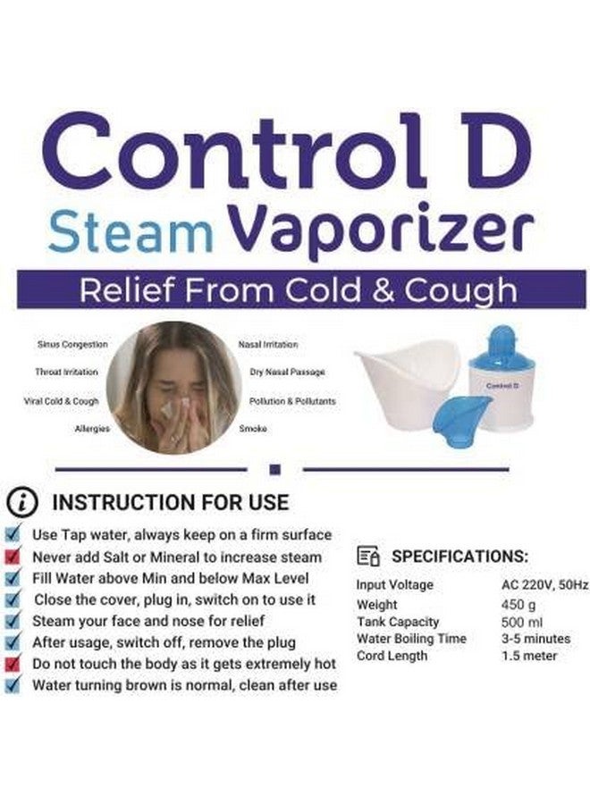 All In One Steamer Inhaler Vaporizer For Cold And Cough, Facial Steamer For Face And Nose, Water Steamer, Steamer For Kids And Adults