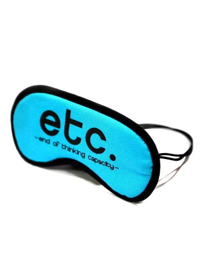 Etc. End Of Thinking Capacity Turquoise Eye Mask Soft/Satin & Cotton