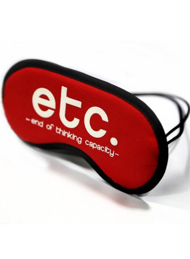 Etc. End Of Thinking Capacity Red Eye Mask Soft/Satin & Cotton