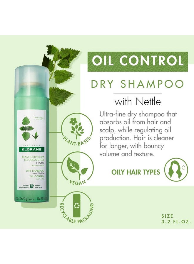 Dry Shampoo With Nettle For Oily Hair And Scalp Regulates Oil Production Paraben & Sulfatefree 3.2 Oz.