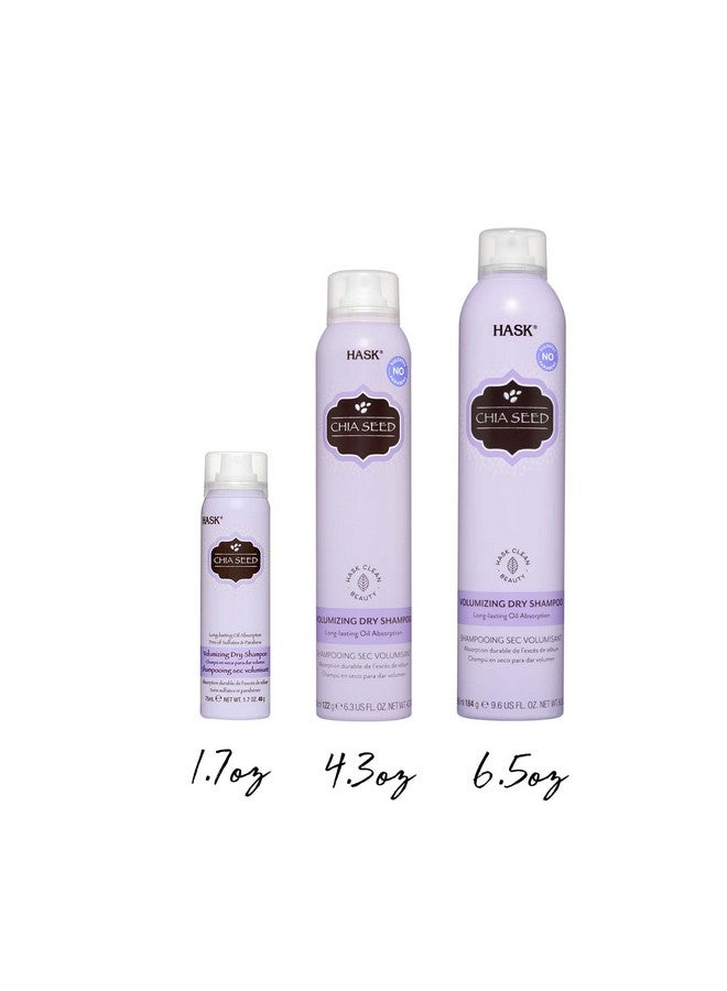 Chia Seed Volumizing Dry Shampoo Kits For All Hair Types Aluminum Free No Sulfates Parabens Phthalates Gluten Or Artificial Colors (6.5Ozqty2)