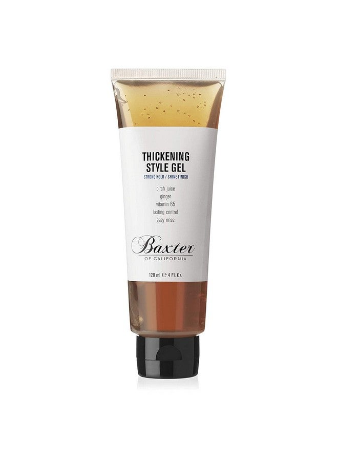 Thickening Style Gel For Men Strong Hold And Shine Finish Lasting Control Easy Rinse Birch Juice Ginger Vitamin B5 4 Ounces