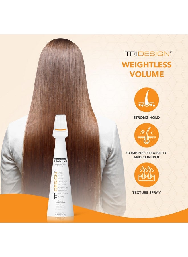 Tri Design Control And Finishing Mist Volumizing For All Hair Types Protect And Unleash Flexible Control With Ultra Fine Finishing For Fast Drying Styling Freedom For Men & Women 9.5 Oz