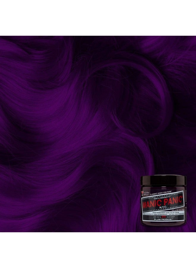 Plum Passion Cream Formula Semi-Permanent Hair Color, 4 Ounces, Plum Passion