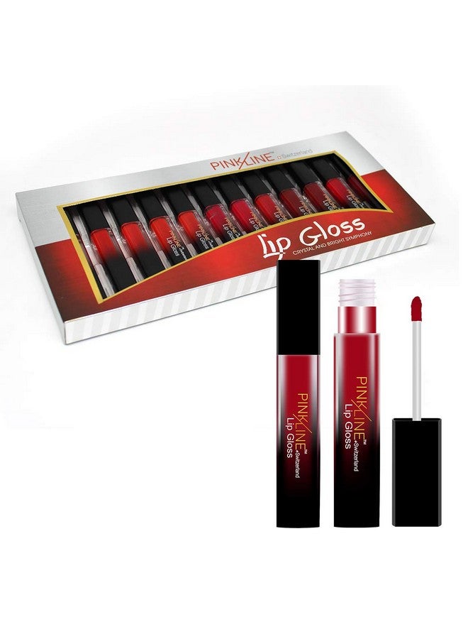 Pinkline Crystal & Bright Lip Gloss (Pack Of 12),24Gm