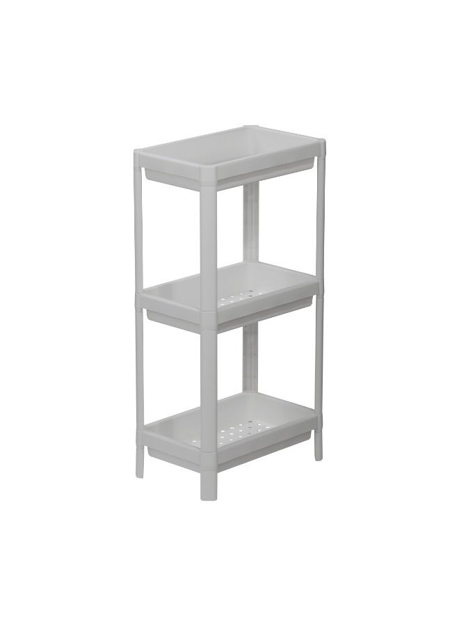 Tokyo 3-Tier Multi-Purpose Storage Shelf, Size 37 X 23 X 70 CM, Grey