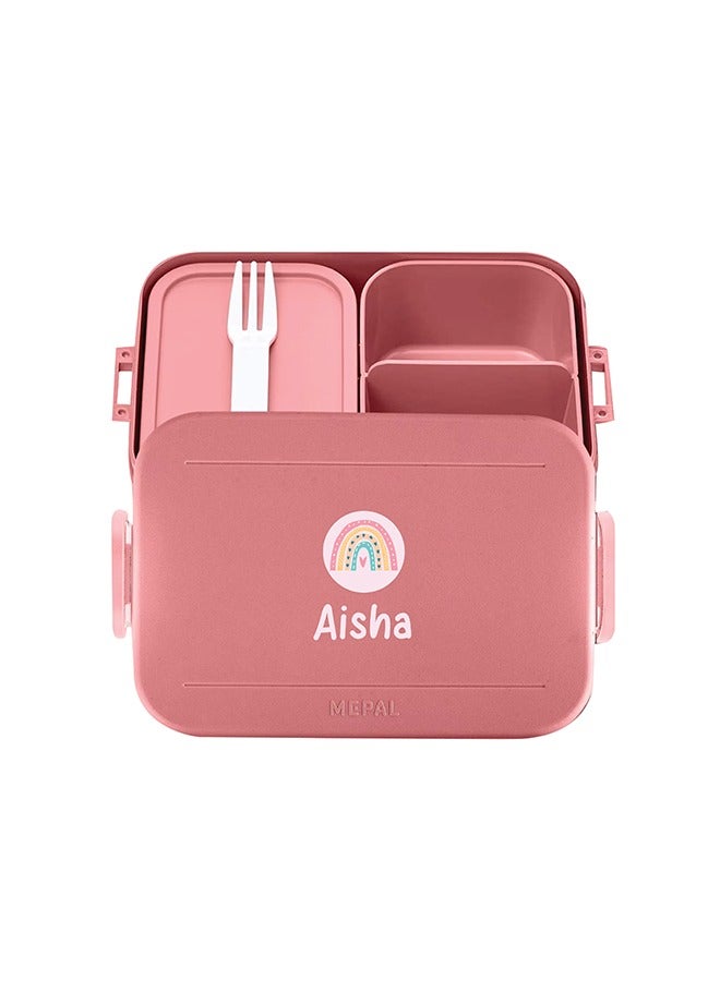 Medium Personalised Lunch Box - Vivid Pink