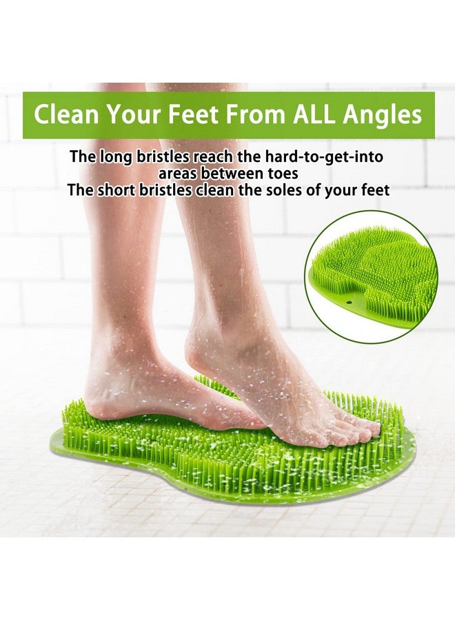 Shower Foot Scrubber Mat With Nonslip Suction Cups Larger Size Feet Massager Scrubber To Improve Foot Circulation Clean Massage Smooth And Exfoliate Tired Achy Feet