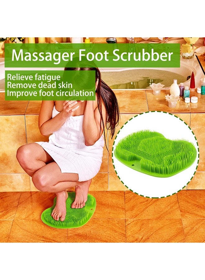 Shower Foot Scrubber Mat With Nonslip Suction Cups Larger Size Feet Massager Scrubber To Improve Foot Circulation Clean Massage Smooth And Exfoliate Tired Achy Feet