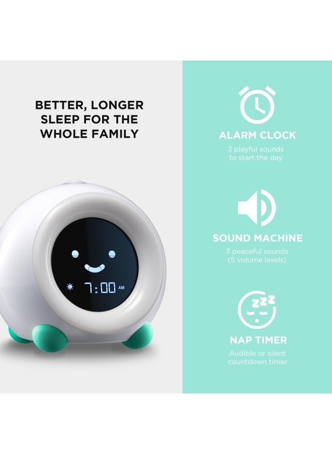 Mella Ready To Rise Children S Sleep Trainer Ok To Wake Alarm Clock Night Light And Sleep Sounds Machine Tropical Teal