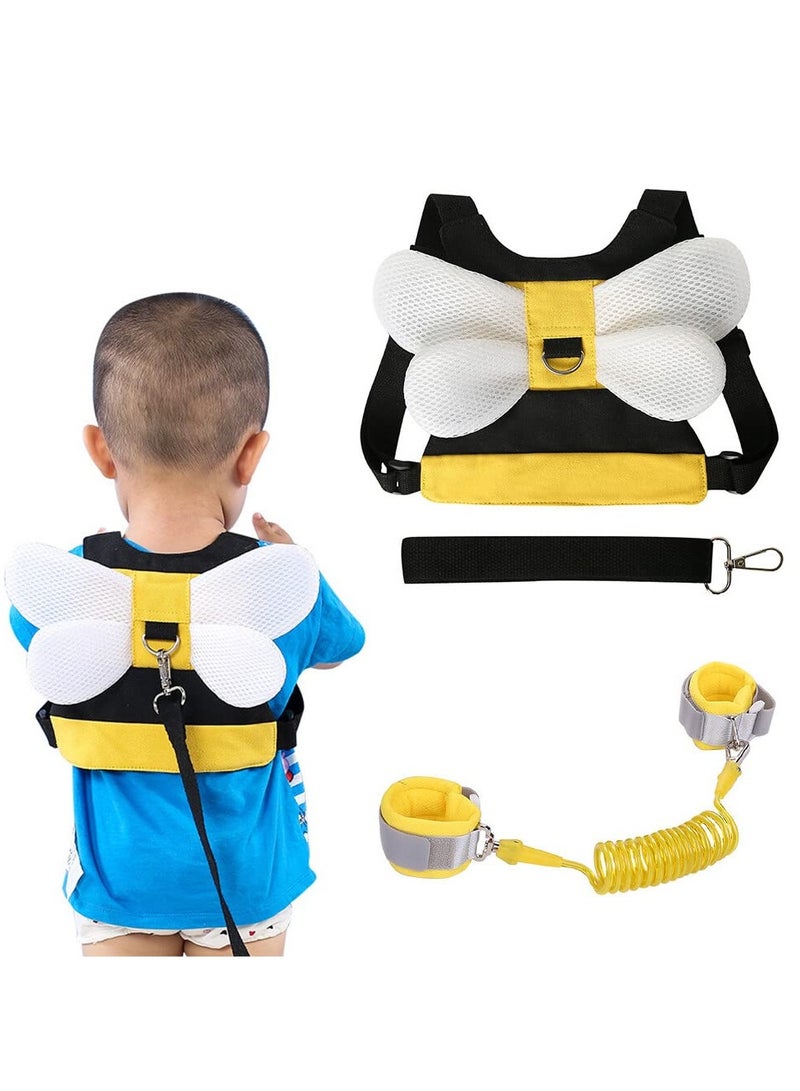 Baby Reins Harness Backpack, Toddler Safety Leash with Reins Toddler Reins and Harness Backpack Toddler Reins for Walking Backpack with Anti Lost Wrist Link for Kid