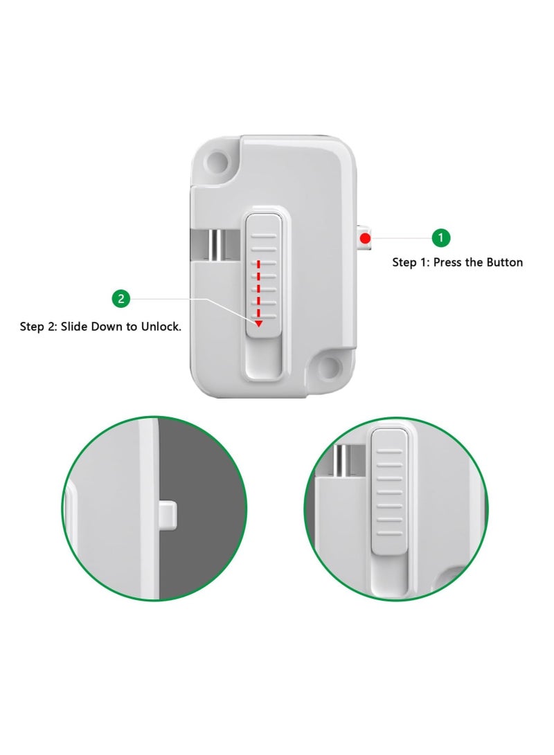 Window Locks, Heavy Refrigerator Locks Fridge Cabinets Drawers Dishwasher Toilet Window and Child Safety Cabinet for Kids Keyless Child Safety Locks Strong non-marking No Drilling 2 Pack