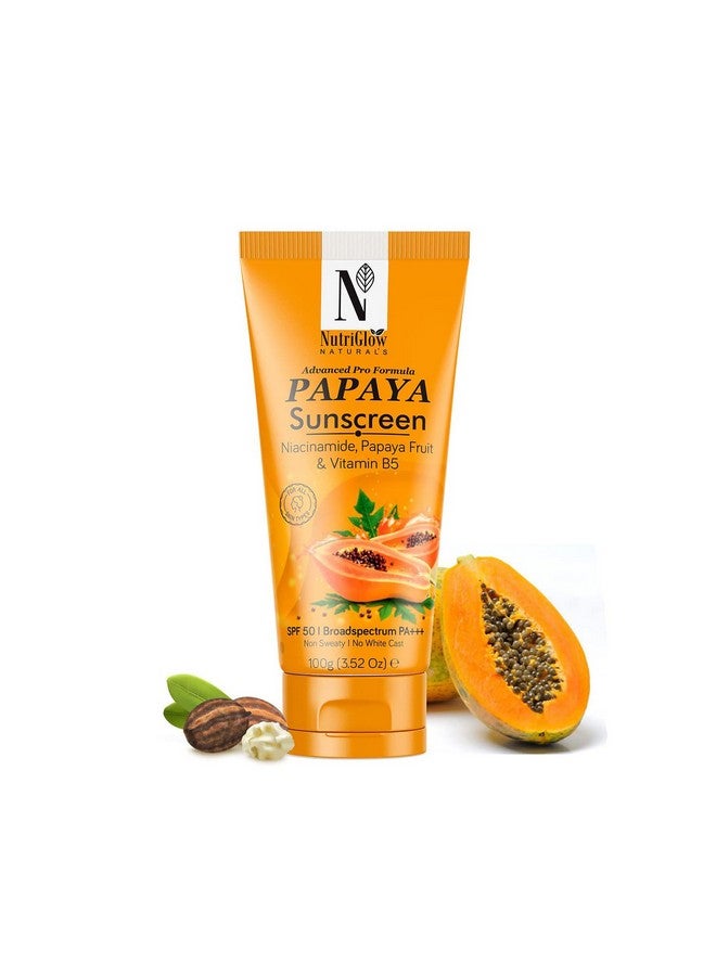 Natural'S Advanced Pro Formula Papaya Sunscreen Spf 50 No White Cast Lightweight For Oily & Dry Skin 3.5Oz