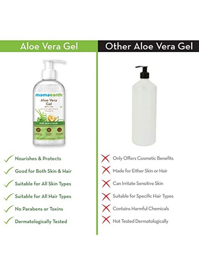 Aloe Vera Gel - 300Ml | For Face, With Pure Aloe Vera & Vitamin E For Skin And Hair | All Skin Type