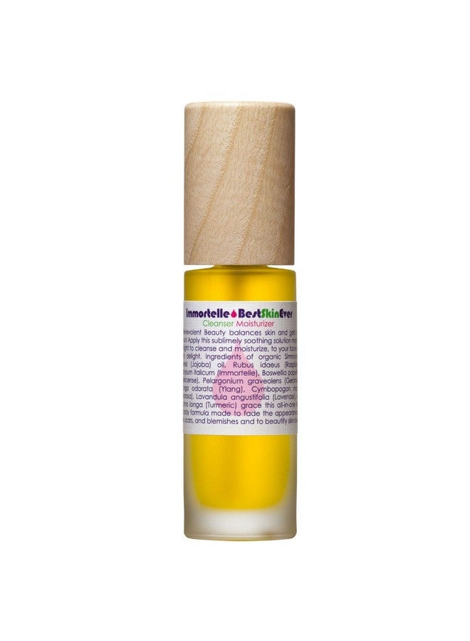 Organic Best Skin Ever Allinone Facial Cleanser Exfoliator + Moisturizer | Natural Wildcrafted Vegan Clean Beauty (Immortelle 1 Fl Oz | 30 Ml)