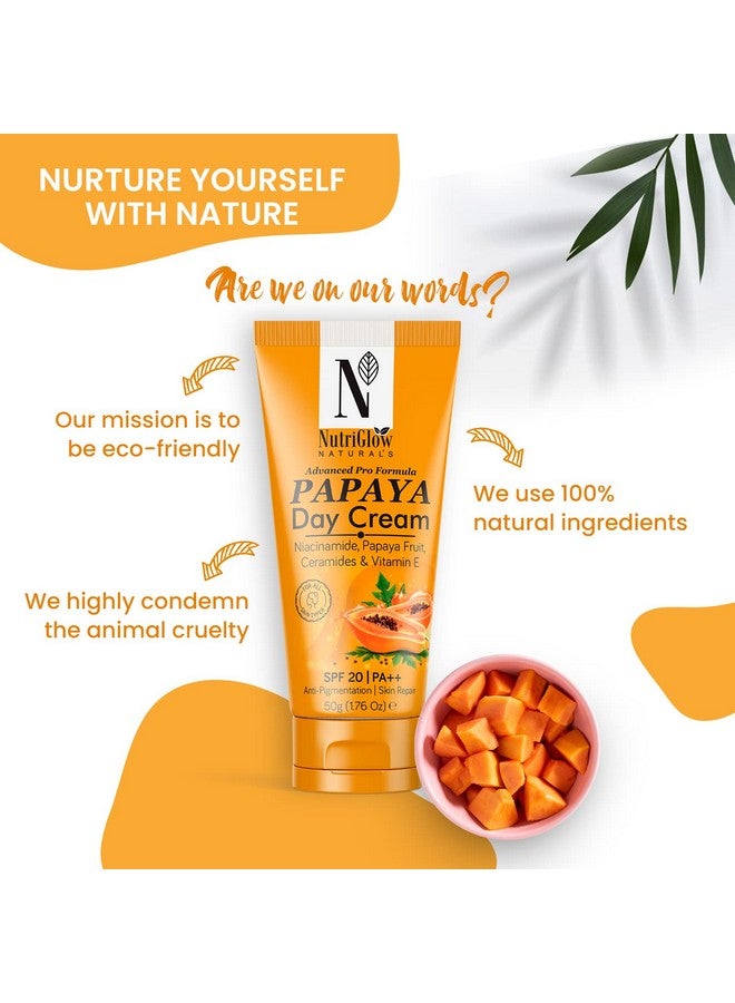 Natural'S Papaya Sunscreen Spf 50 (100Gm) & Papaya Day Cream (50Gm) For Radiant Glow