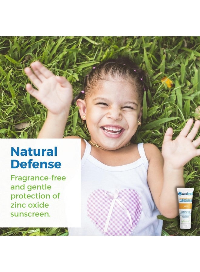 Waxhead Childrens Sunscreen Kids Tear Free Natural Zinc Oxide Kid Sunscreen For Kids Face Sunscreen Kids Mineral Sunscreen Kids Sunblock Kids Sunscreen Lotion Biodegradable