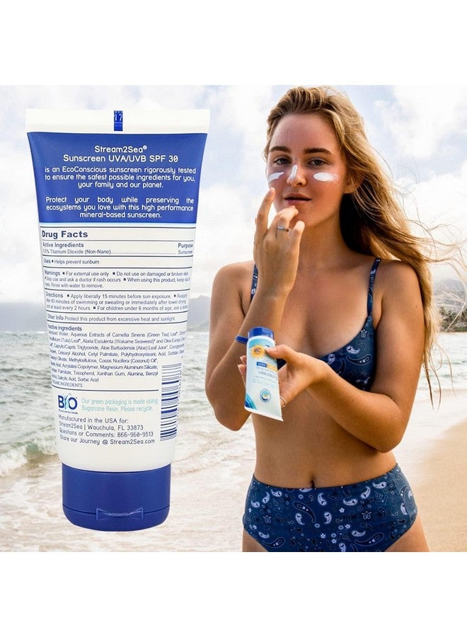 Spf 30 Mineral Sunscreen Biodegradable And Reef Safe Sunscreen, 3 Fl Oz Nongreasy And Moisturizing Mineral Sunscreen For Face Protection And Body Against Uva And Uvb