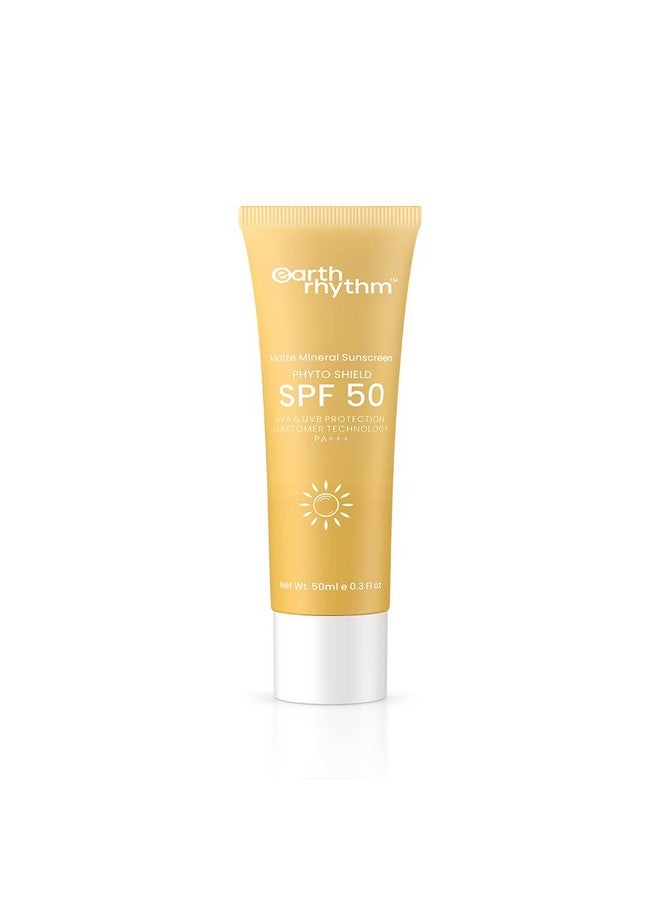 Matte Mineral Sunscreen Spf 50 With 9% Zinc Oxide Pa+++ Protection Zero White Cast & Nonsticky Matte Finish 50Ml