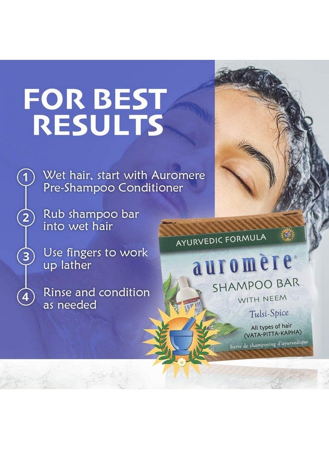 Ayurvedic Shampoo Bar Eco Friendly Handmade Vegan Cruelty Free Natural Non Gmo All In One Bar For Soap And Shampoo (4.23 Oz) 1 Pack