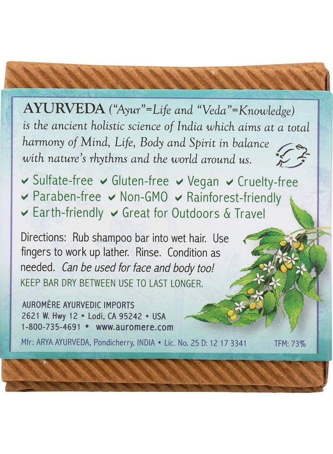 Ayurvedic Shampoo Bar Eco Friendly Handmade Vegan Cruelty Free Natural Non Gmo All In One Bar For Soap And Shampoo (4.23 Oz) 1 Pack