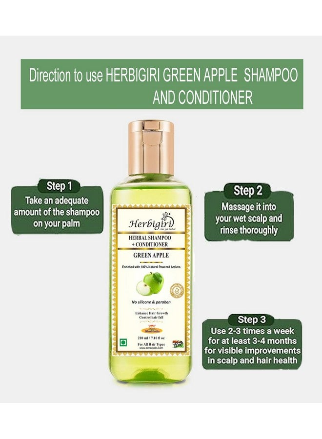 Herbigiri Herbal Greena Apple Conditioner + Shampoo 210Ml (Pack Of 6)