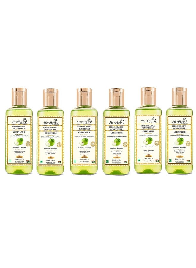 Herbigiri Herbal Greena Apple Conditioner + Shampoo 210Ml (Pack Of 6)