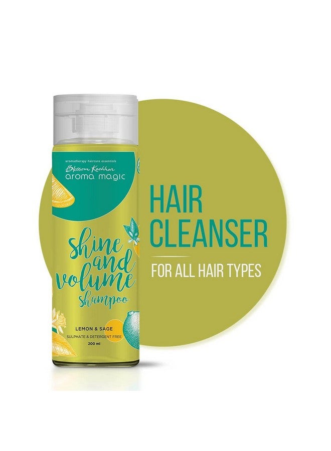 Shine And Volume Shampoo 6.76 Fl Oz (200Ml) With Lemon & Sage Suitable For All Types Of Hair